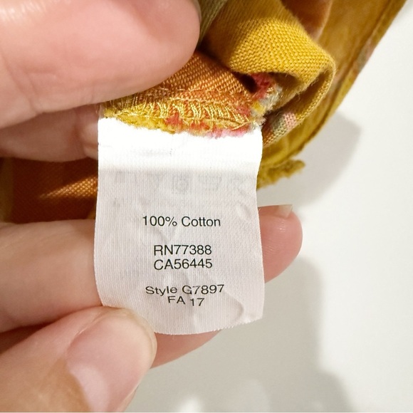 MADEWELL Striped Butterfly Top Multi Color Boho Cotton Lightweight Size XS - Picture 9 of 11